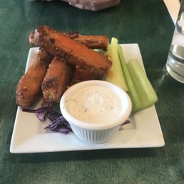 Crispy Baked Tempeh Buffalo Wings