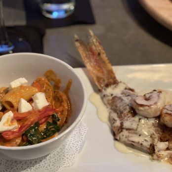 Pane Vino Osteria - Redfish special with a side of sausage rigatoni - Italian Near Me - Dallas, Texas