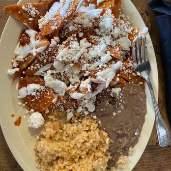 Teresa's Mexican Grill - Red chilaquiles with rice and beans - Mexican Near Me - El Monte, California