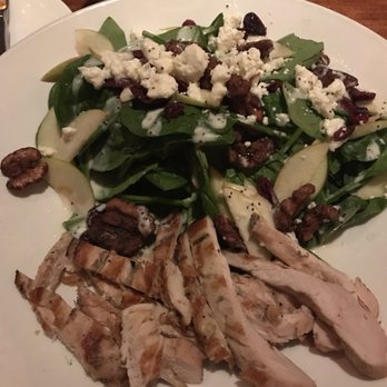 Five Restaurant - Spinach Salad, add chicken! So good! The dressing is amazing! - Italian Near Me - Fresno, California Five Restaurant - Spinach Salad, add chicken! So good! The dressing is amazing! - Italian Near Me - Fresno, California