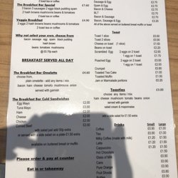 Clarendon Cafe - Menu.