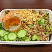 Photo of Bun & Mi - Santa Monica, CA, United States. Saigon grilled chicken w/ peanuts salad bowl to go