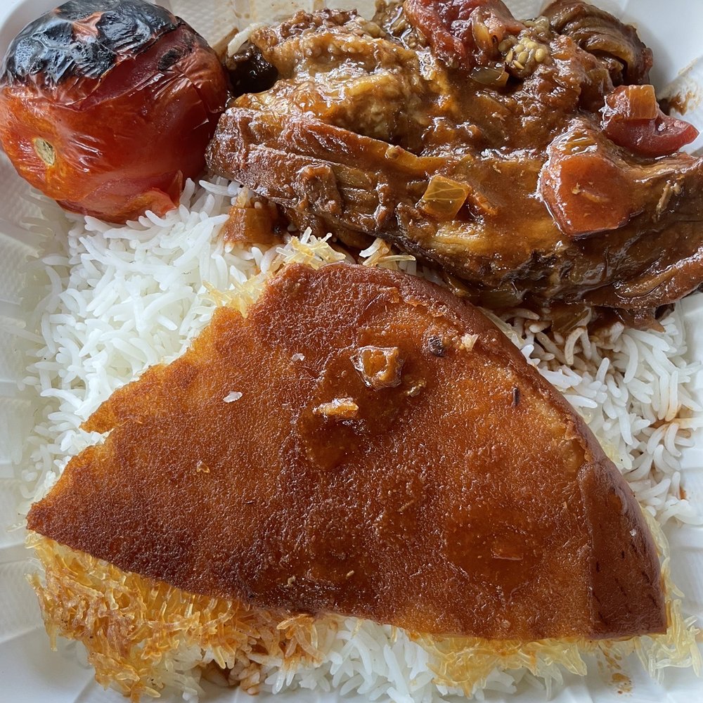 Their portions are generous. This is not even a third of the eggplant stew that was actually in another container. Their portions are generous. This is not even a third of the eggplant stew that was actually in another container.