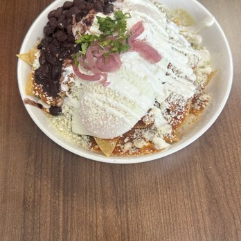 Con Huevos - Chilaquiles with over easy eggs - Mexican Near Me - Los Angeles, California Con Huevos - Chilaquiles with over easy eggs - Mexican Near Me - Los Angeles, California