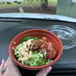 Small poke bowl $12+ (not worth the price, but was yummy) Small poke bowl $12+ (not worth the price, but was yummy)
