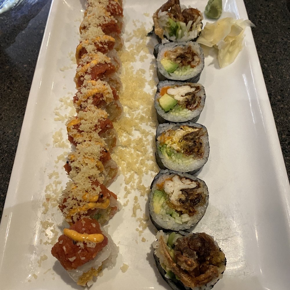 Spider roll an shrimp tempura specialty roll. Food great. Service great. Very Clean restaurant. Will be back. Spider roll an shrimp tempura specialty roll. Food great. Service great. Very Clean restaurant. Will be back.