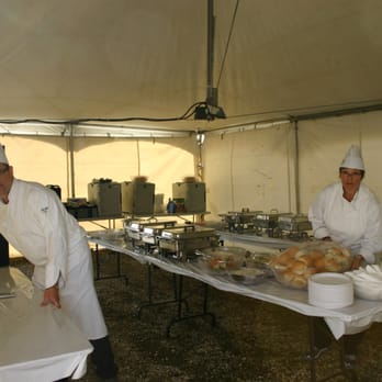 Stinson Catering - Outside setup for Big Valley, a simple tent, excellent food. - Caterers Near Me