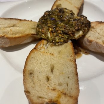 La Fontaine Restaurant - Pistachio crusted goat cheese - French Near Me - Mountain View, California La Fontaine Restaurant - Pistachio crusted goat cheese - French Near Me - Mountain View, California