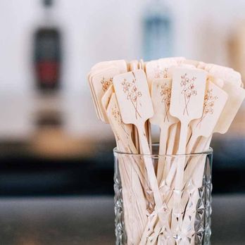 Sugar Pear Design - wedding cocktail stir sticks - Graphic Design Near Me Sugar Pear Design - wedding cocktail stir sticks - Graphic Design Near Me