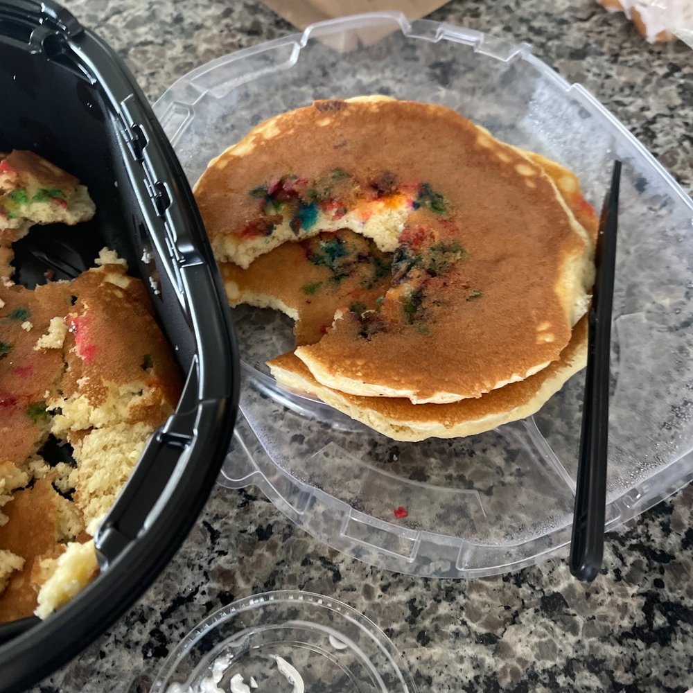 IHOP - Cupcake pancakes - lil one voted thumbs up but was cold - Breakfast & Brunch Near Me - Fontana, California IHOP - Cupcake pancakes - lil one voted thumbs up but was cold - Breakfast & Brunch Near Me - Fontana, California