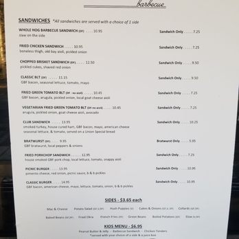 Picnic - Menu - Barbeque Near Me - Durham, North Carolina