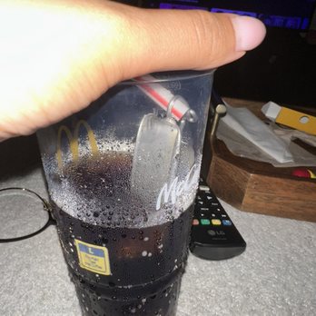 McDonald's - Drink with glove inside - Fast Food Near Me - Miami Lakes, Florida McDonald's - Drink with glove inside - Fast Food Near Me - Miami Lakes, Florida
