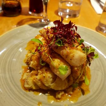 The Beach Restaurant - Monk fish with mustard mash and Cajun butter - Seafood Near Me - St Ives, CON