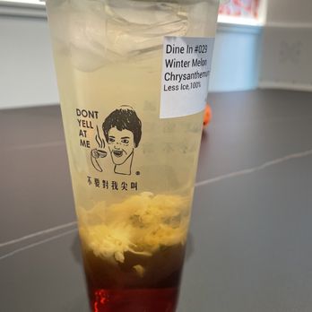 Don’t Yell At Me - Winter Melon Chrysanthemum Tea - Bubble Tea Near Me - Seattle, Washington
