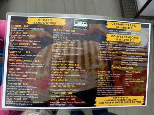 Menu photo 1 Forest Grove Sandwich Shop Forest Grove, OR