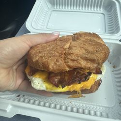 Bacon egg and cheese croissant. 10 out of 10