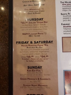 Menu photo 2 Ram Restaurant & Brewery Salem, OR
