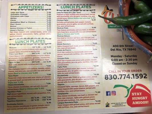 Menu photo 3 Chinto's Super Taco Del Rio, TX