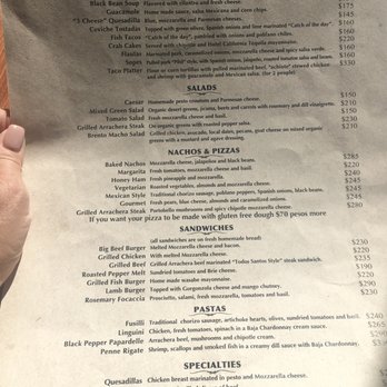 Hotel California - Menu - Hotels Near Me - Todos los Santos, BCS Hotel California - Menu - Hotels Near Me - Todos los Santos, BCS