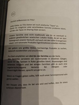 Menu photo 2 TiVu Munich, BY Menu photo 2 TiVu Munich, BY