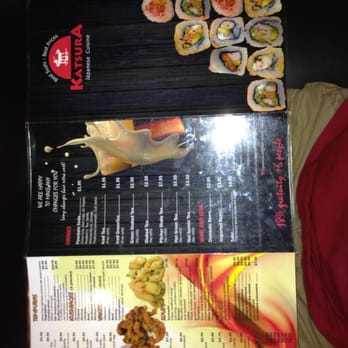 Katsura Sushi Bar - Other side of the menu - Sushi Bars Near Me - El Paso, Texas