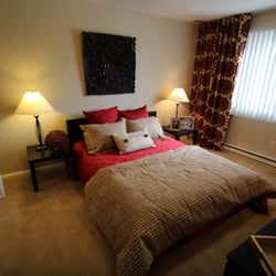 RidgeView Towers - This master bedroom is showing a queen sized bed, two night stands and a dresser. Tons of space!