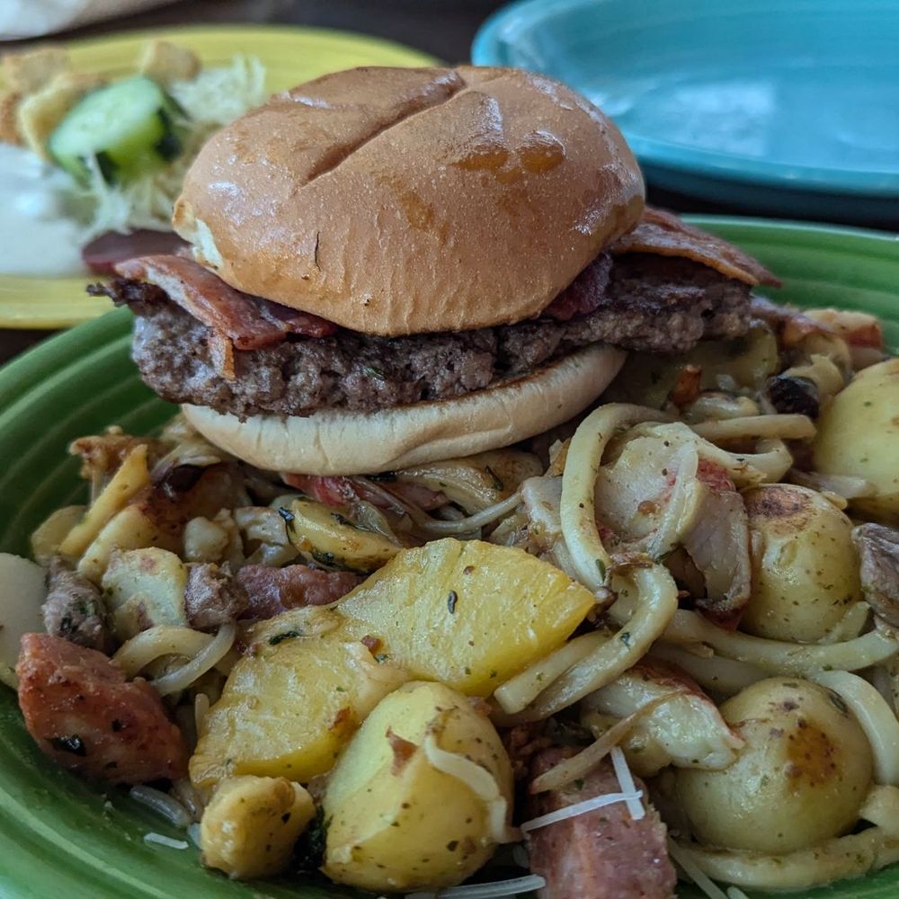 Fire + Ice - My burger and Mongolian mixed. - New American Near Me - Anaheim, California Fire + Ice - My burger and Mongolian mixed. - New American Near Me - Anaheim, California