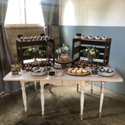 a variety of desserts on a table