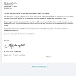 Galang Mary Jacqueline MD - This is how she handled a complaint... so embarrassing for her.