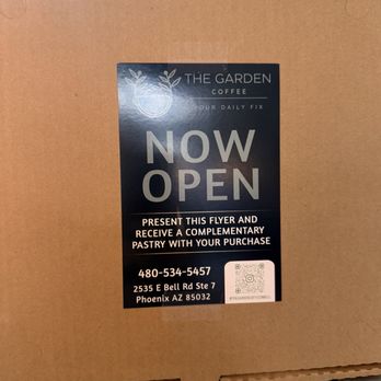 The Garden Coffee - Open for business! - Desserts Near Me - Phoenix, Arizona
