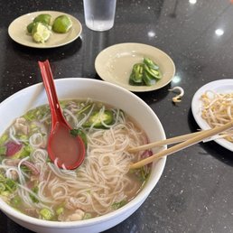 Fatty brisket and round steak pho