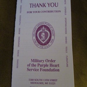 Purple Heart Pick Up Service Community Service Non Profit 5380
