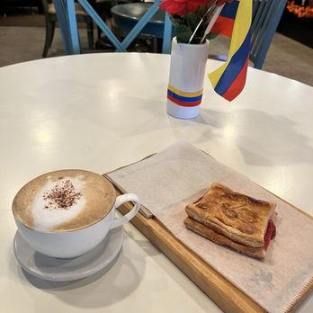 Colombian Coffee House - Capuccino and Guava pastry - Coffee & Tea Near Me - Boca Raton, Florida Colombian Coffee House - Capuccino and Guava pastry - Coffee & Tea Near Me - Boca Raton, Florida