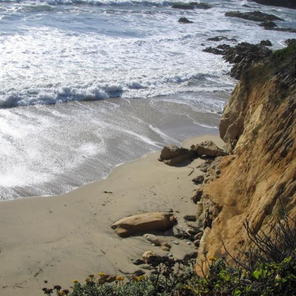 Scott Creek Beach - The view down. - Beaches Near Me - Davenport, California
