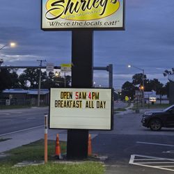 Shirley's Restaurant - Roadside Sign