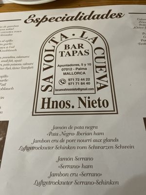 Menu photo 1 La Cueva Palma de Mallorca, PM