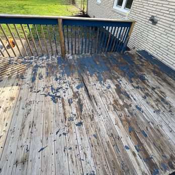 317 General Contracting - Before Photo: Deck Painting - Roofing Near Me - Carmel, Indiana