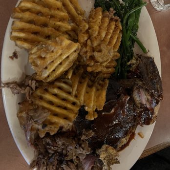 Jjs Rocky Mountain Tavern - Three item with pulled pork, ribs and beef brisket - American Near Me - Frisco, Colorado Jjs Rocky Mountain Tavern - Three item with pulled pork, ribs and beef brisket - American Near Me - Frisco, Colorado