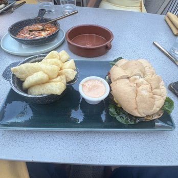 UCA Terraza - Torta burger with Yuca fries - Salad Near Me - Los Angeles, California
