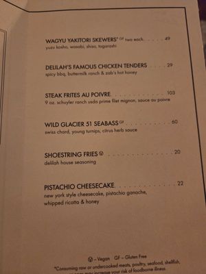 Menu photo 2 Delilah Las Vegas, NV Menu photo 2 Delilah Las Vegas, NV