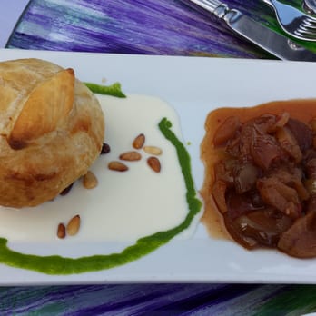 Geoffrey's Malibu - Puffed pastry with brie and poached pears - Seafood Near Me - Malibu, California Geoffrey's Malibu - Puffed pastry with brie and poached pears - Seafood Near Me - Malibu, California