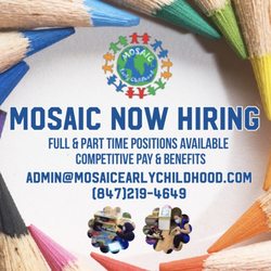 Mosaic Montessori - You have the power to make a difference in a student's life. Mosaic is now hiring, contact us for more information.