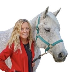 Kathe Van Hoften - First Team Real Estate - Kathe van Hoften Realtor at First Team with horse Cricket