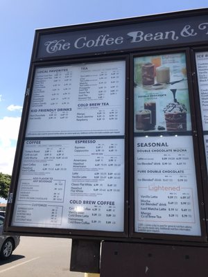 Menu photo 2 The Coffee Bean & Tea Leaf Wailuku, HI Menu photo 2 The Coffee Bean & Tea Leaf Wailuku, HI