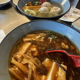 Hot & Sour Soup and Wonton Soup