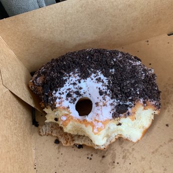 Dough Hook Bake Shop - Oreo Cheesecake didn't make the ride home. - Donuts Near Me - Salem, Oregon