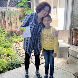 Piano lessons by Tatyana Sirotina - My daughter with her beloved teacher