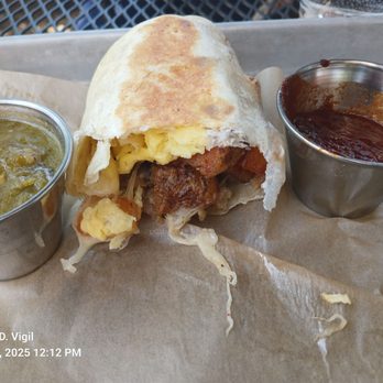 Refinery 14 - Breakfast burrito with sausage - Breakfast & Brunch Near Me - Madrid, New Mexico