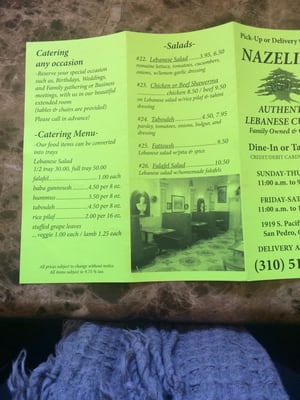 Menu photo 4 Nazelie's Lebanese Cafe San Pedro, CA Menu photo 4 Nazelie's Lebanese Cafe San Pedro, CA