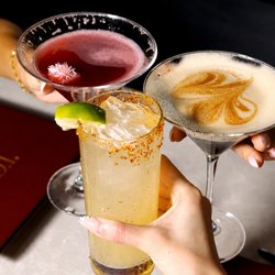 Three handcrafted cocktails, one unforgettable evening at Top of the V. Sip, savor, and enjoy elevated flavors with stunning rooftop views.